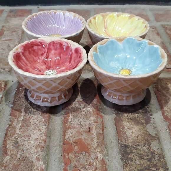 TRACY PORTER | FLOWER / ICE CREAM CONE DIPPING BOWL SET - Picture 2 of 6
